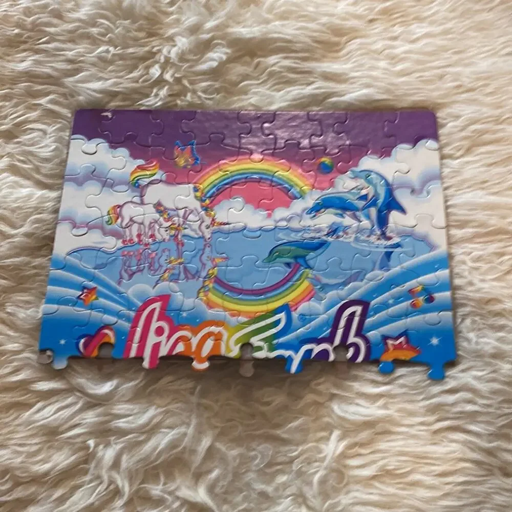 Vintage Lisa Frank 108 Piece Puzzle Colorful Rainbow Bunnies Bear Unicorn OS - Picture 7 of 9